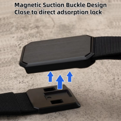 6 Pcs Alloy Magnetic Metal Buckle Mens Nylon Belt