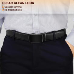 3 Pcs High Quality Automatic Alloy Buckle Genuine Leather Belt