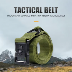 8 Pcs Tactical Combat Adjustable Zinc Alloy Reversible Buckle Belt